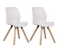 Lot de 2 chaise de conference clp H. 87.5 cm non empilable non pliable en plastique interieur blanc blanc G