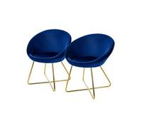 Lot de 2 chaise de conference GENERIQUE interieur non pliable H. 65 cm en metal bleu