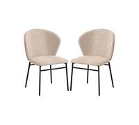 Lot de 2 chaise de conference H. 80 cm non empilable non pliable en acier interieur marron