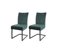 Lot de 2 chaise de conference velours 96 cm vert