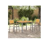 vidaXL Chaise empilable 2 pcs Marron 56 x 57 x 87 cm, Chaise en Acacia, siège Moderne empilable, Gain de Place, Salon terrasse, mobilier de Jardin, Design Solide