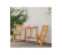 vidaXL Chaises de jardin Lot de 2 en bois massif d'acacia 36x46x85 cm