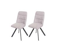 Lot De 2 Chaises De Salle À Manger Hwc-J69, Chaise De Cuisine, Pivotante Auto-Position, Velours Crème-Beige Multicolore