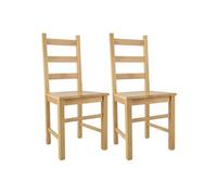 Lot de 2 chaise en bois non empilable non pliable H. 97 cm interieur naturel