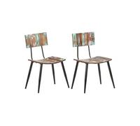 Lot de 2 chaise en bois non empilable non pliable interieur H. 82 cm