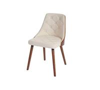 Lot de 2 chaise en bois non pliable H. 82 cm interieur beige