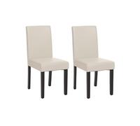 Lot de 2 chaise en bois non pliable interieur H. 90 cm blanc