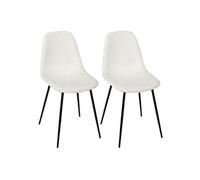 Lot de 2 chaise en mdf non empilable non pliable interieur H. 85 cm beige