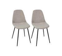 Lot de 2 chaise en mdf non pliable H. 85 cm interieur marron