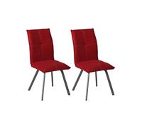 Lot de 2 chaise en metal empilable non pliable interieur H. 95 cm rouge