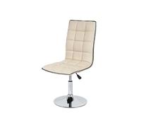 Lot de 2 chaise en metal non pliable interieur H. 105 cm beige