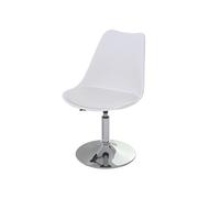 Mendler Chaise pivotante Malmö T501 Lot de 2, réglable en hauteur, similicuir, blanc