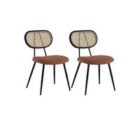 Lot de 2 chaise en plastique non empilable non pliable H. 82 cm interieur rouge
