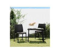 Vidaxl Chaises De Jardin Lot De 2 Anthracite 50x46x80 Cm Polypropylène Gris