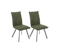 Lot de 2 chaise en polypropylene non empilable non pliable interieur H. 95 cm vert
