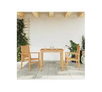 Chaises de jardin empilables lot de 2 56,5x57,5x91 cm bois teck, chaise de jardin, chaise d'extérieur, sièges d'extérieur, sièges de jardin