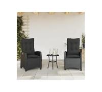 Chaise Inclinable de Jardin Coussins Siège Gris Clair Résine Tressée vidaXL