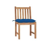 Lot de 2 Chaises de Jardin avec Coussins, Sièges de Terrasse, Chaises de Salle à Manger, Meubles de Patio Extérieur, Bois de Teck Massif