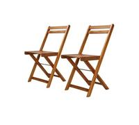 Vidaxl Chaises De Bistro D'extérieur Lot De 2 Bois D'acacia Solide