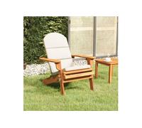 Lot de 2 chaise exterieur pliable H. 90 cm en acacia marron