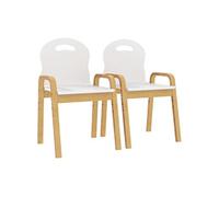 Lot de 2 chaise GENERIQUE en bois empilable non pliable exterieur