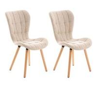 Lot de 2 chaise GENERIQUE en bois non pliable H. 88 cm interieur beige beige