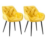 Lot de 2 chaise GENERIQUE en plastique non pliable interieur H. 83 cm jaune