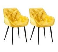 Lot de 2 chaise GENERIQUE en plastique non pliable interieur H. 83 cm jaune jaune