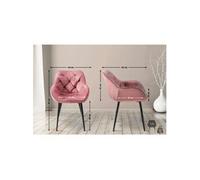 Lot de 2 chaise GENERIQUE en plastique non pliable interieur H. 83 cm rose