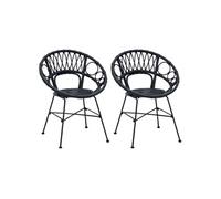 Lot de 2 chaise GENERIQUE H. 81 cm non pliable en rotin interieur