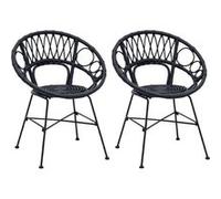 Lot de 2 chaise GENERIQUE H. 81 cm non pliable en rotin interieur