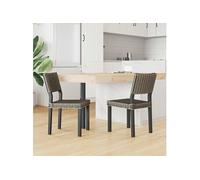 Lot de 2 chaise GENERIQUE H. 84 cm non pliable en bois interieur bois