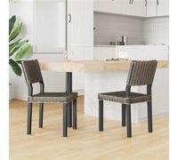 Lot de 2 chaise GENERIQUE H. 84 cm non pliable en bois interieur bois