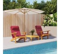 vidaXL Coussins de Chaise Adirondack Lot de 2 Rouge Bordeaux, Coussin, Coussin de siège de Jardin, Coussin de Chaise d'extérieur, Coussin de Chaise