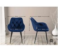 Lot de 2 chaise GENERIQUE interieur non pliable en plastique H. 83 cm bleu
