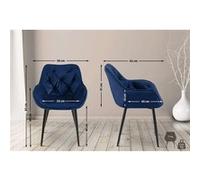 Lot de 2 chaise GENERIQUE interieur non pliable en plastique H. 83 cm bleu bleu