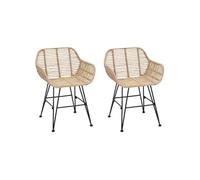 Lot de 2 chaise GENERIQUE interieur non pliable H. 74 cm en rotin