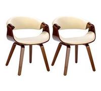 Lot de 2 chaise GENERIQUE interieur non pliable H. 76 cm en bois beige beige
