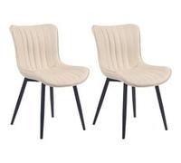 Lot de 2 chaise GENERIQUE interieur non pliable H. 81 cm en metal beige beige