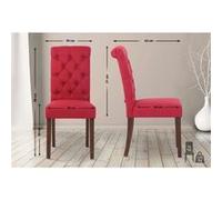 Lot de 2 chaise GENERIQUE interieur non pliable H. 98 cm en bois rouge rouge