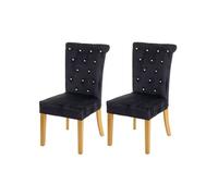 Lot de 2 chaise mendler H. 100 cm non pliable interieur en bois noir Noir G