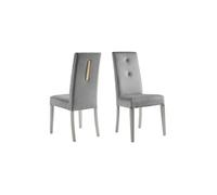 Lot de 2 chaise H. 104 cm non empilable non pliable interieur en bois gris