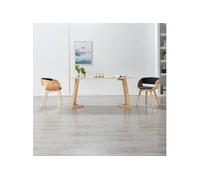 Chaises De Salle À Manger 2 Pcs Noir Bois Courbé Et Similicuir Noir