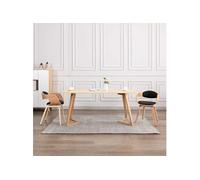 Vidaxl Chaises À Manger Lot De 2 Bois Courbé Et Similicuir Multicolore