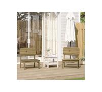 Vidaxl Chaises De Jardin Lot De 2 Cire Marron 60x52,5x72 Cm