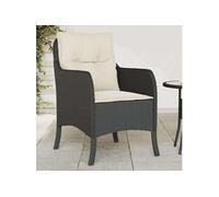 Vidaxl Chaises De Jardin Avec Coussins 2 Pcs Noir Résine Tressée