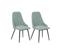 Lot de 2 chaise H. 90 cm non empilable non pliable en metal interieur vert