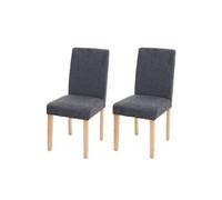 Lot de 2 chaise H. 90 cm non pliable en bois interieur gris
