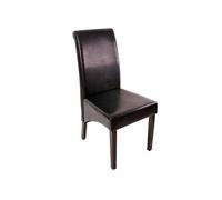 2x chaise de salle à manger chaise de cuisine chaise M37 cuir, noir, pieds foncés