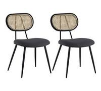 Lot de 2 chaise happy garden en plastique non empilable non pliable interieur H. 82 cm gris Gris G